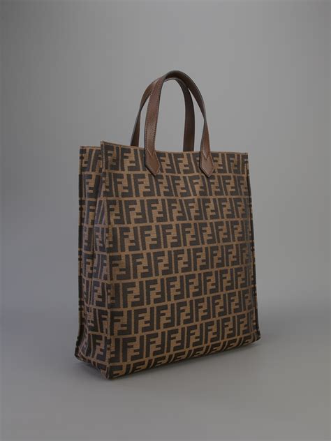 fendi zucca shopper tote bag|fendi zucca shopper tote.